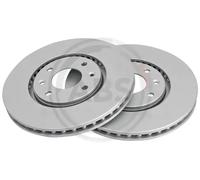 2x Disco de freno ventilado 16649 A.B.S. para CITROËN PEUGEOT