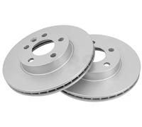 2x Disco de freno ventilado 16657 A.B.S. para VW TRANSPORTER T4 Autobús