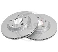 2x Disco de freno ventilado 16877 A.B.S. para AUDI VW SEAT