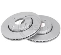 2x Disco de freno ventilado 17022 A.B.S. para MITSUBISHI VOLVO