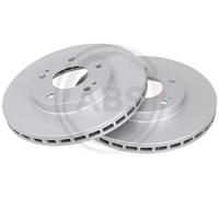 2x Disco de freno ventilado 17125 A.B.S. para MITSUBISHI LANCER VI LANCER V