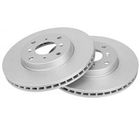 2x Disco de freno ventilado 17341 A.B.S. para HONDA ACCORD VI