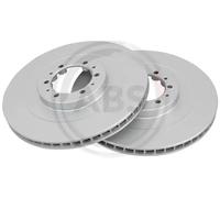 2x Disco de freno ventilado 17431 A.B.S. para MITSUBISHI PAJERO SPORT I L200