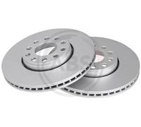 2x Disco de freno ventilado 17527 A.B.S. para VW SKODA