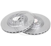 2x Disco de freno ventilado 17630 A.B.S. para ALFA ROMEO 159 BRERA SPIDER