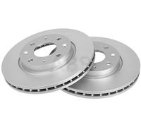 2x Disco de freno ventilado 17642 A.B.S. para KIA CERATO I Sedán
