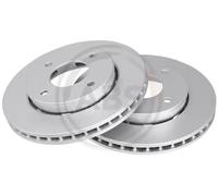 2x Disco de freno ventilado 17650 A.B.S. para SMART MITSUBISHI