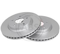 2x Disco de freno ventilado 17704 A.B.S. para SUZUKI GRAND VITARA II