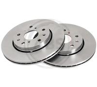 2x Disco de freno ventilado 17799 A.B.S. para SUZUKI SWIFT III