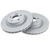 2x Disco de freno ventilado 18485 A.B.S. para MERCEDES-BENZ CLASE C Coupé SLK