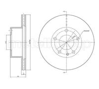 2x Disco de freno ventilado 23-0061 METELLI para AUDI 80 B3 Sedán 100 C2 Sedán