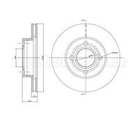 2x Disco de freno ventilado 23-0234 METELLI para AUDI COUPE B2 COUPE B3