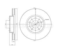 2x Disco de freno ventilado 23-0375C METELLI para VOLVO 850 850 Station Wagon