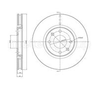 2x Disco de freno ventilado 23-0454 METELLI para CITROËN PEUGEOT