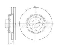 2x Disco de freno ventilado 23-0467C METELLI para MITSUBISHI VOLVO