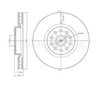 Disco De Freno Metelli 23-0506C para Alfa Romeo Lancia Eje Delantero