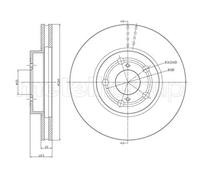 2x Disco de freno ventilado 23-0512C METELLI para TOYOTA AVENSIS