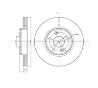 2x Disco de freno ventilado 23-0533 METELLI para RENAULT SAFRANE I LAGUNA I