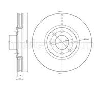 2x Disco de freno ventilado 23-0557C METELLI para CITROËN XANTIA XANTIA Break