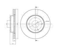 2x Disco de freno ventilado 23-0617 METELLI para MAZDA 323 S IV 323 C IV 323 S V