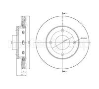 2x Disco de freno ventilado 23-0623C METELLI para SMART MITSUBISHI