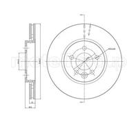 2x Disco de freno ventilado 23-0643 METELLI para ROVER MG