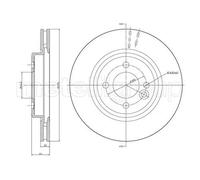 2x Disco de freno ventilado 23-0666C METELLI para MINI MINI MINI Descapotable