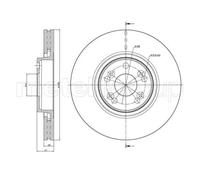 2x Disco de freno ventilado 23-0673C METELLI para RENAULT VEL SATIS LAGUNA II