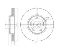 2x Disco de freno ventilado 23-0676C METELLI para RENAULT LAGUNA II