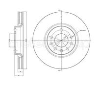 2x Disco de freno ventilado 23-0681C METELLI para CADILLAC SAAB OPEL