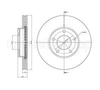 2x Disco de freno ventilado 23-0729C METELLI para MAZDA 5 3 Sedán 3