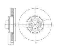 METELLI 2x Disco de Freno Delantero Ø288 MM Ventilado para VW Passat Variant 3B6