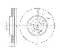 2x Disco de freno ventilado 23-0753C METELLI para MERCEDES-BENZ CHRYSLER