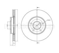 2x Disco de freno ventilado 23-0760C METELLI para FORD TOURNEO CONNECT