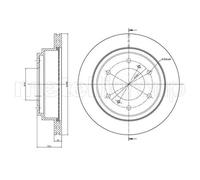 2x Disco de freno ventilado 23-0778C METELLI para MITSUBISHI PAJERO IV PAJERO II