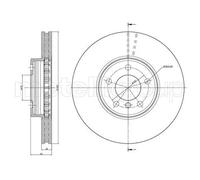 2x Disco de freno ventilado 23-0784C METELLI para BMW X5 X3