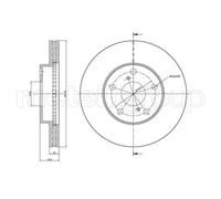 Disco De Freno Metelli 23-0801C para Toyota Eje Delantero