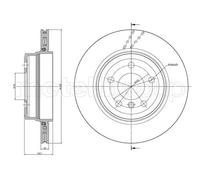 METELLI 2X Disco De Freno Trasero Ø320 Mm Ventilado Pintado Para BMW X3 E83 3.0d