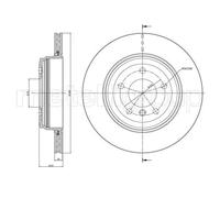 2x Disco de freno ventilado 23-0815C METELLI para BMW 5 5 Touring 6