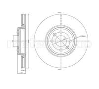 2x Disco de freno ventilado 23-0829C METELLI para RENAULT SCÉNIC II