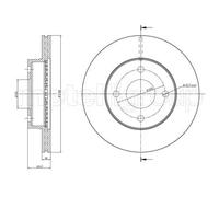 METELLI 2x Disco de Freno Delantero Ø238 MM Ventilado para Nissan Micra II K11