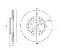 2x Disco de freno ventilado 23-0863C METELLI para ALFA ROMEO 159 BRERA SPIDER
