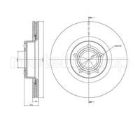 METELLI 2x Disco de Freno Delantero Ø314 MM Ventilado para Audi A6 Avant 4F5 C6