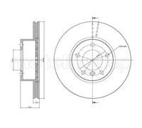 Disco De Freno Metelli 23-0870C para Bmw Eje Delantero