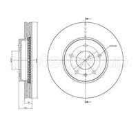 2x Disco de freno ventilado 23-0894C METELLI para OPEL CHEVROLET