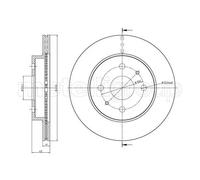 2x Disco de freno ventilado 23-0923C METELLI para DAIHATSU SUBARU