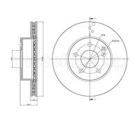 2x Disco de freno ventilado 23-0934C METELLI para MERCEDES-BENZ CLASE C