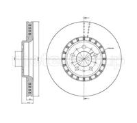 2x Disco de freno ventilado 23-0974C METELLI para VOLVO XC90 I XC90 I VAN