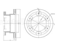 2x Disco de freno ventilado 23-0990 METELLI para IVECO DAILY IV Caja/Chasis