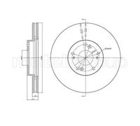 2x Disco de freno ventilado 23-0997C METELLI para HONDA ACCORD VII